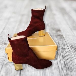 NWOT MICHAEL Michael Kors Women's Porter Faux Suede Ankle Boots, Size 6.5 Women